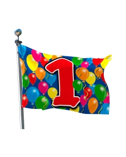 Bandera Globos Nº 1 Poliester 60X90cm