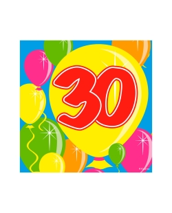 Servilletas 25X25 Globos Nº 30