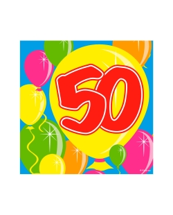 Servilletas 25X25 Globos Nº 50