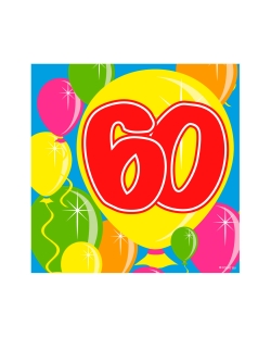 Servilletas 25X25 Globos Nº 60