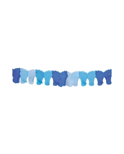 Guirnalda Pies Azul 6m Papel