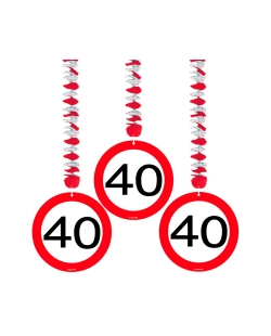 Deco Colgante Señal Trafico Nº 40 Papel
