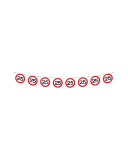 Banderin Señal Trafico Nº 25 Papel 12m