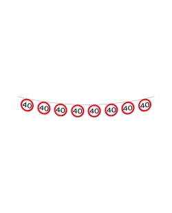 Banderin Señal Trafico Nº 40 Papel 12m