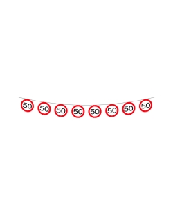 Banderin Señal Trafico Nº 50 Papel 12m