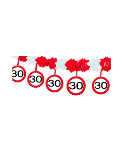 Guirnalda Señales Trafico Nº 30 Colgt. Papel 4m