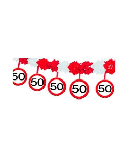 Guirnalda Señales Trafico Nº 50 Colgt. Papel 4m