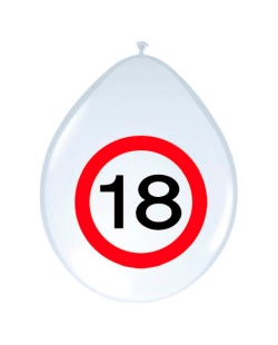 Globo Latex Señal Trafico Nº 18