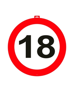 Cartel Señal Trafico Nº 18 Plastico 47cm