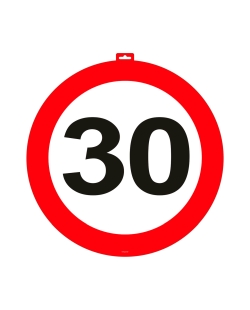 Cartel Señal Trafico Nº 30 Plastico 47cm