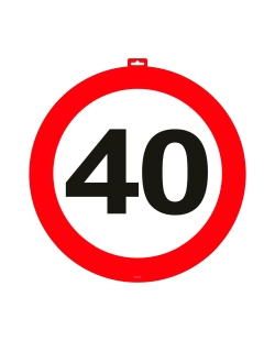 Cartel Señal Trafico Nº 40 Plastico 47cm