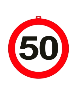 Cartel Señal Trafico Nº 50 Plastico 47cm