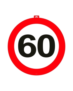 Cartel Señal Trafico Nº 60 Plastico 47cm