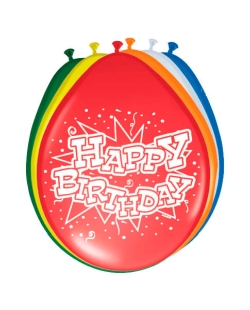 Globo Latex Happy Bday 30cm