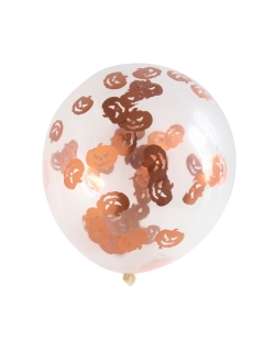 Globos Latex Confeti Calabaza 30cm