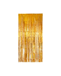 Cortina Flecos Foil Dorada 1X2m