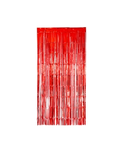Cortina Flecos Foil Roja 1X2m