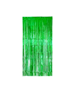 Cortina Flecos Foil Verde 1X2m