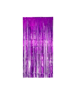 Cortina Flecos Foil Morada 1X2m