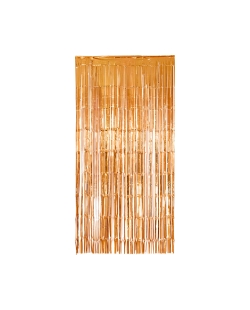 Cortina Flecos Foil Oro Rosa 1X2m