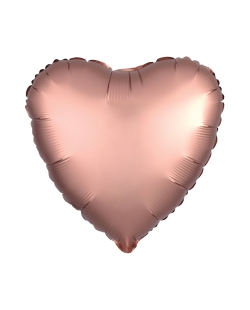 18/43cm Corazon Rosa Oro Satin