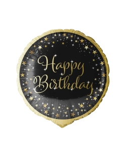 18/45cm Holgr. Cumple Estrellado Oro H.Bday