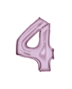 Forma Numero 4 Rosa Pastel Seda 86cm