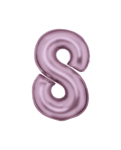 Forma Numero 8 Rosa Pastel Seda 86cm
