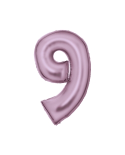 Forma Numero 9 Rosa Pastel Seda 86cm