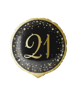 18/45cm Holgr. Cumple Estrellado Oro 21