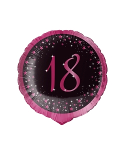 18/45cm Holgr. Cumple Estrellado Rosa 18