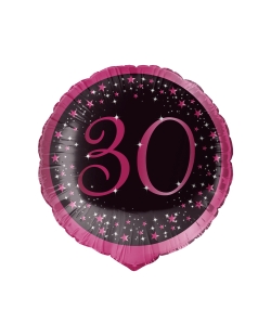 18/45cm Holgr. Cumple Estrellado Rosa 30