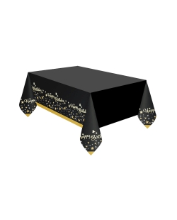 Mantel Cumple Estrellado Oro H.Bday 120 X 180cm