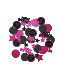Confeti Cumple Estrellado Rosa H.Bday 34gr
