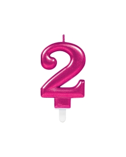 Vela Rosa Nº 2 9,3cm