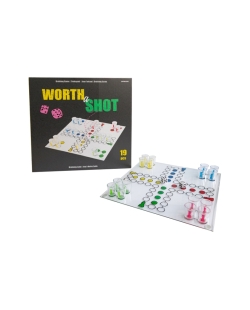 Juego Bebida Set Chupitos Con Tablero, 16 Vasos Y2 Dados Plast.