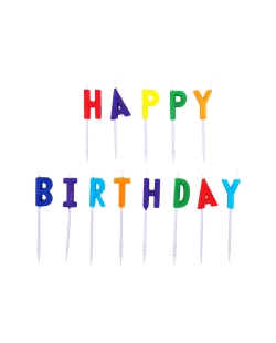 Velas Letras Happy Birthday Multicolor 7.7cm