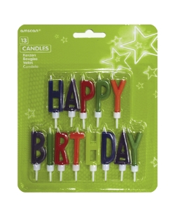 Velas Letras Happy Birthday 5,5cm