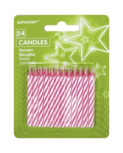 Velas Espiral Rosa + Sujetavelas 6.3 cm