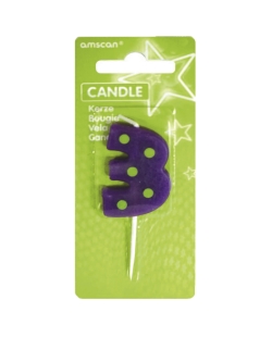 Vela Puntos Y Rayas Nº 3 7,6cm