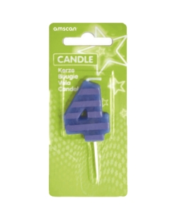 Vela Puntos Y Rayas Nº 4 7,6cm