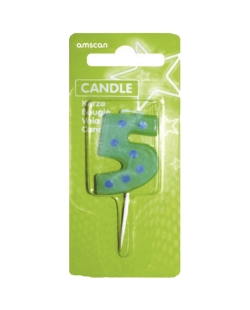 Vela Puntos Y Rayas Nº 5 7,6cm