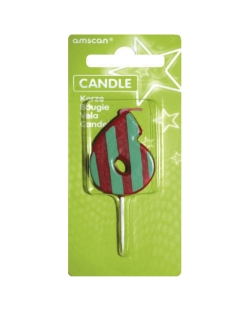 Vela Puntos Y Rayas Nº 6 7,6cm