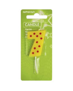 Vela Puntos Y Rayas Nº 7 7,6cm