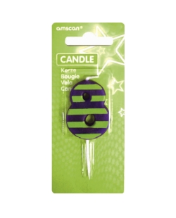 Vela Puntos Y Rayas Nº 8 7,6cm