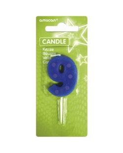 Vela Puntos Y Rayas Nº 9 7,6cm