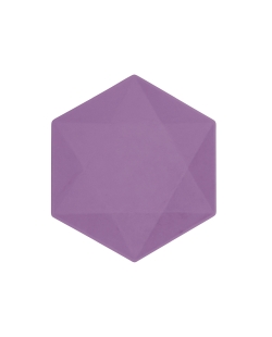 Platos Hexag. 26X22.6cm Vert Decor Morado Oscuro