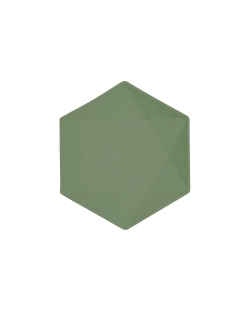 Platos Hexag. 20.8X18cm Vert Decor Verde Oscuro
