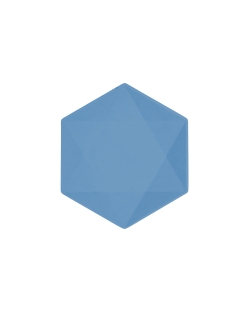 Platos Hexag. 20.8X18cm Vert Decor Azul Oscuro