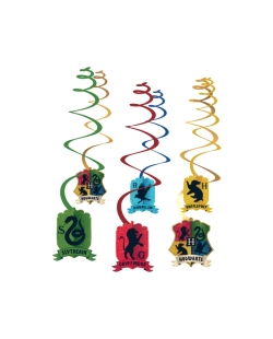 Decor. Colg. Espiral Harry Potter Escudos 60cm